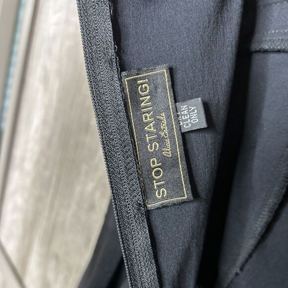 Stop Staring Vintage Dress Fit and Flare Dark Academia Black Color Retro Size M - Picture 8 of 9